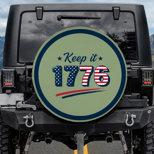 1776 Stars Stripes Keep it Patriotic 250th Anniversary (1776-2026) American Heritage Spare Tire Cover