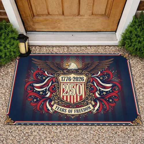 Bald Eagle American Flag 1776-2026 USA 250th Anniversary Independence Day Gift Doormat