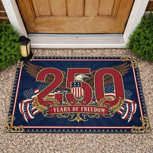 Bald Eagle American Flag 1776-2026 - USA 250th Anniversary Independence Day Doormat
