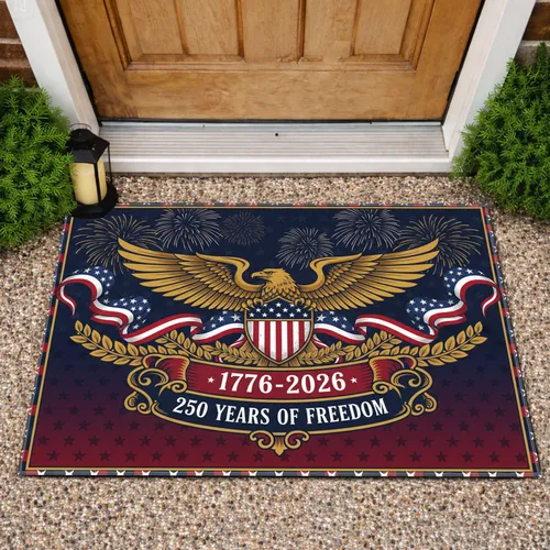 Bald Eagle American Flag 1776-2026 - USA 250th Anniversary Freedom Celebration Doormat