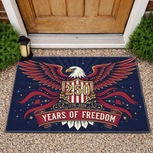 Bald Eagle American Flag 1776-2026 - USA 250th Anniversary Independence Day Gift for Veterans Doormat