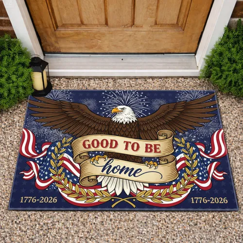 Bald Eagle American Flag 1776-2026 - USA 250th Anniversary Independence Day Freedom Doormat