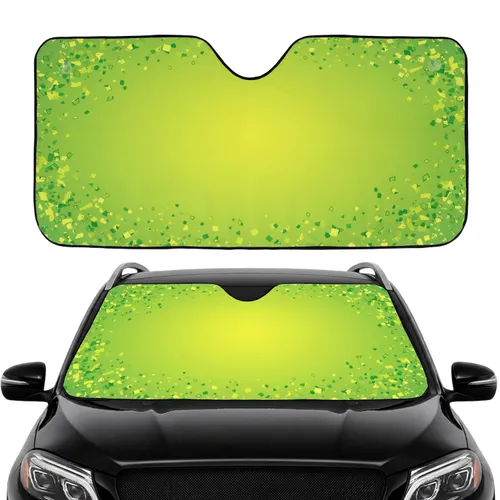 Yellow Center Lime Edges Field Irregular Shards Confetti - Home Decor Gift Car Sunshade