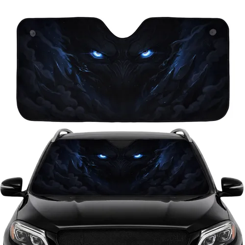 Predatory Electric Blue Eyes Watchful Creature Mask Wildlife Lover Gift Car Sunshade