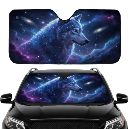Celestial Wolf Nebula Galaxy Stars - Space Enthusiast Gift Car Sunshade