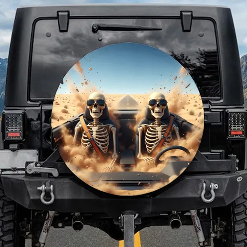 Skeletons Sunglasses Convertible - Desert Road Trip Travel Gift Spare Tire Cover