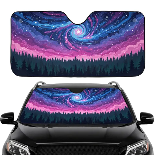 Celestial Nebula Forest Sky - Nature Lover Home Decor Gift Car Sunshade
