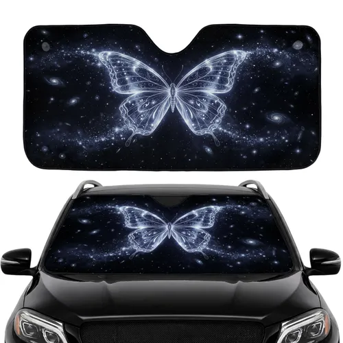 Luminous Filigree Butterfly - Brilliant Stardust Cosmic Galaxy Decor Gift Car Sunshade