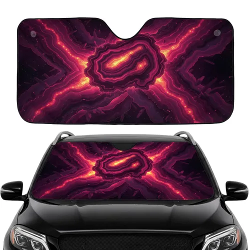 Intricate Swirling Agate Nebulae Luminous Formations - Car Interior Decor Gift for Space Fan Car Sunshade