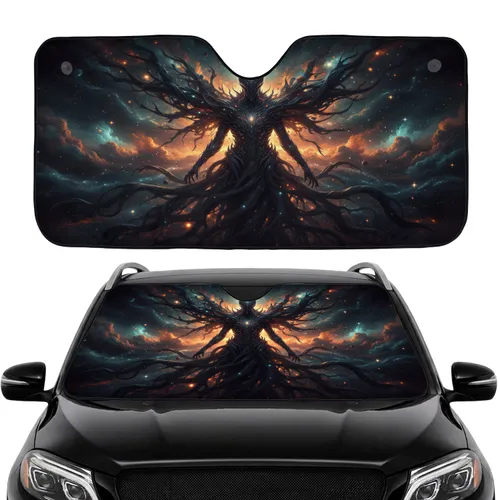 Dark Entity Ethereal Tendrils Galactic Nebula Stars - Cosmic Decor Gift Car Sunshade