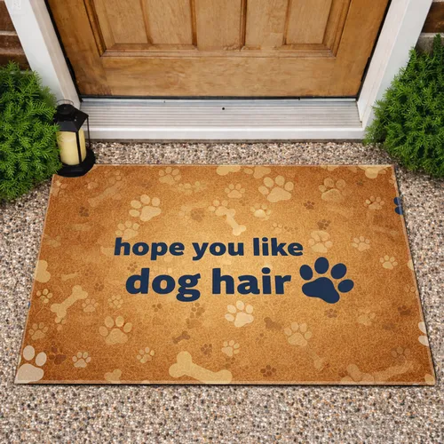 Hope You Like Dog Hair Dog Paw Print - Dog Lover Home Decor Gift for Pet Parent Doormat