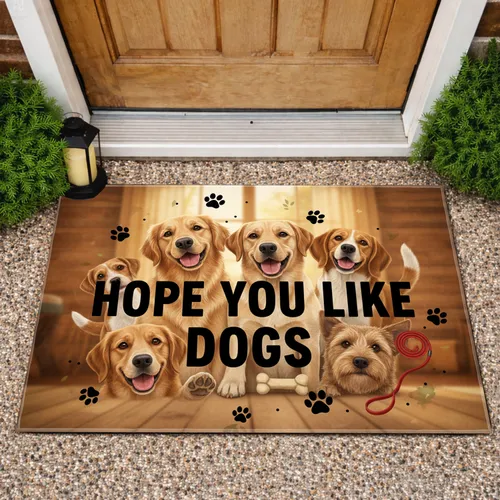 Hope You Like Dogs Friendly Breeds - Dog Lover Home Decor Gift Doormat