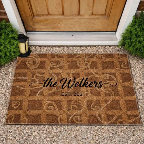 Custom Family Name Housewarming Home Decor Gift Doormat