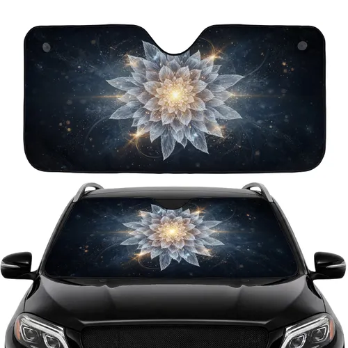 Glowing Iridescent Crystalline Bloom Stardust - Premium Luxury Decor Gift Car Sunshade