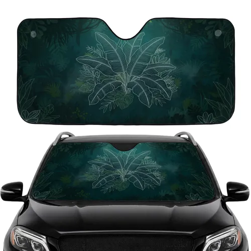 Banana Leaves Tropical Foliage - Botanical Lover Car Decor Gift Car Sunshade