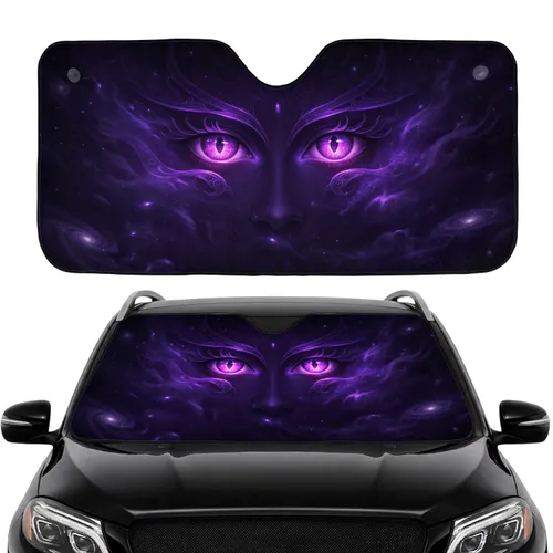 Glowing Ethereal Eyes Mystical Aura Cosmic Void - Fantasy Lover Gift Car Sunshade