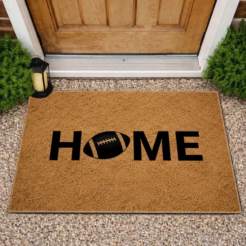 HOME Football Welcoming Sports Home Decor Gift for Football Fan Doormat