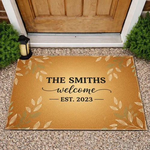 Personalized Welcome Name and Year Leaves - New Home Housewarming Family Gift