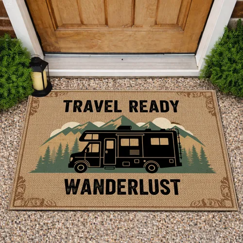 Motorhome Travel Ready Wanderlust - Traveler Outdoor Decor Gift Doormat