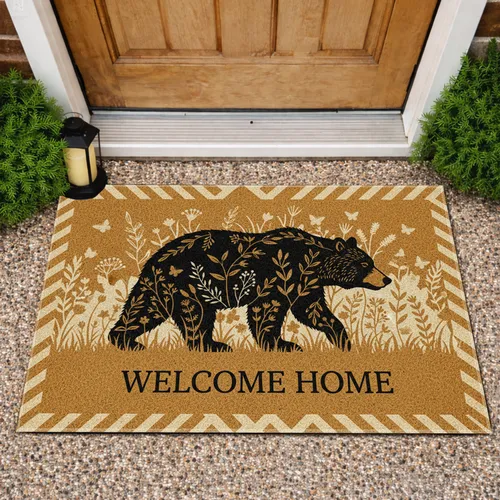 Majestic Bear Welcome Home - Nature Inspired Housewarming Gift Doormat