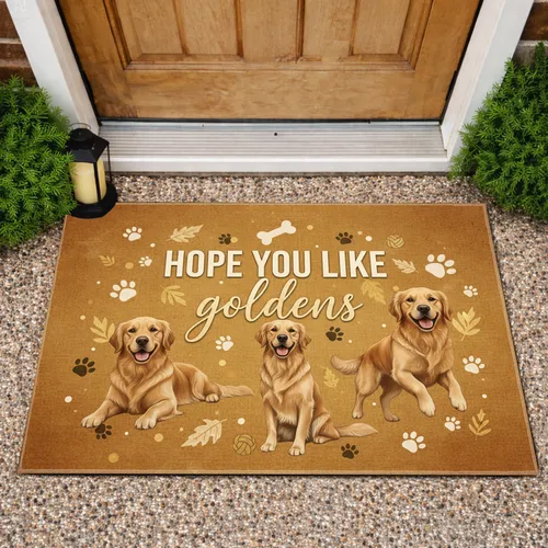 Golden Retrievers Hope You Like - Dog Lover Home Decor Gift for Retriever Owners Doormat