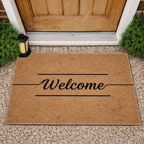 Welcome Script Home - Everyday Home Decor Guest Entryway Doormat