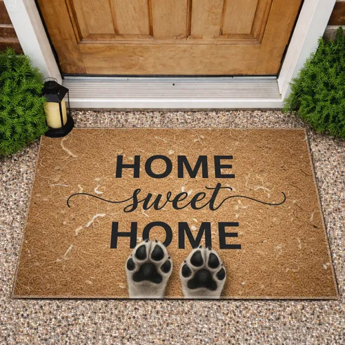 HOME sweet HOME Realistic Dog Paws - Dog Lover Home Decor Gift Doormat