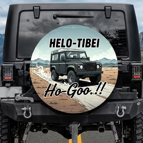 Rugged Off-Road Vehicle HELO-TIBEI Ho-Goo!! Explorer Travel Gear Spare Tire Cover
