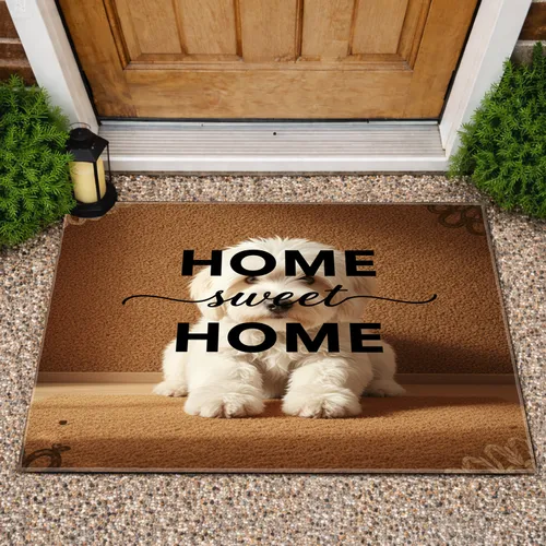HOME sweet HOME Dog Paws - Welcoming Entryway Home Decor Gift for Dog Lover Doormat