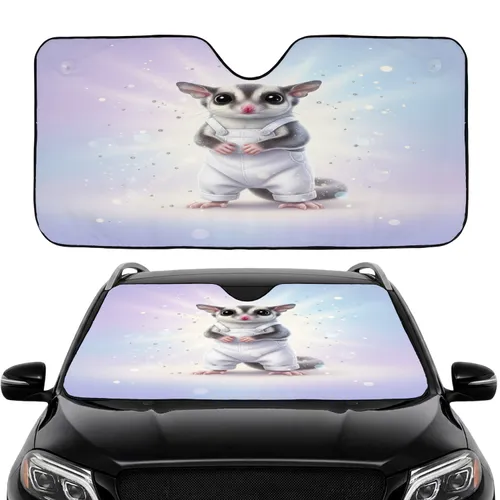 Realistic Sugar Glider Overalls - Car Decor Gift for Pet Owners Car Sunshade