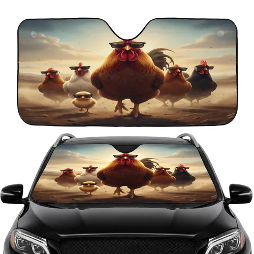 Striding Rooster Chick Hens Sunglasses - Adventure Farm Animal Gift Car Sunshade