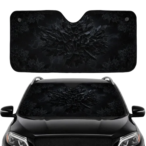 Cracked Obsidian Scales - Car Interior Decor Accessory for Auto Enthusiasts Car Sunshade