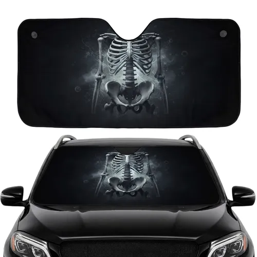 Anatomical Human Skeleton Torso - Car Interior Upgrade Gift for Science Lover Car Sunshade