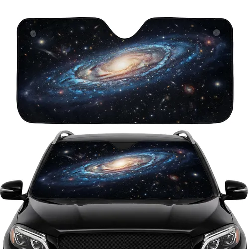 Deep Cosmic Spiral Galaxy Nebulae Stars - Celestial Home Decor Gift for Stargazers Car Sunshade