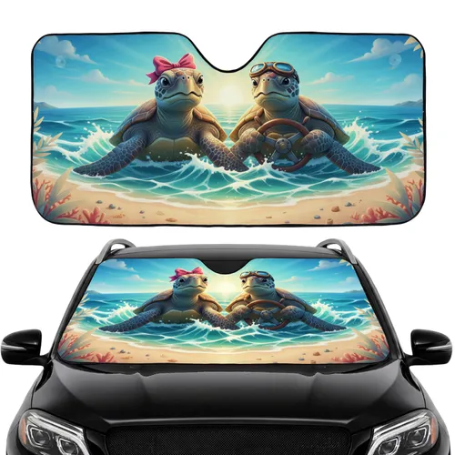 Sea Turtles Driving Goggles Pink Bow - Ocean Adventure Travel Gift Car Sunshade