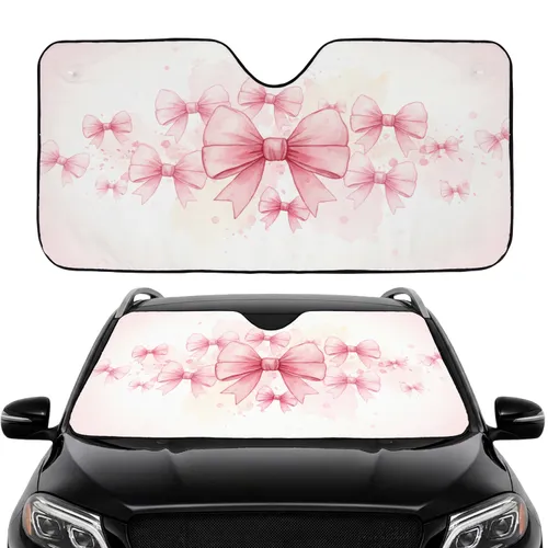 Delicate Scattered Varied Size Bows - Car Interior Accessory - Gift for Bow Lover Car Sunshade