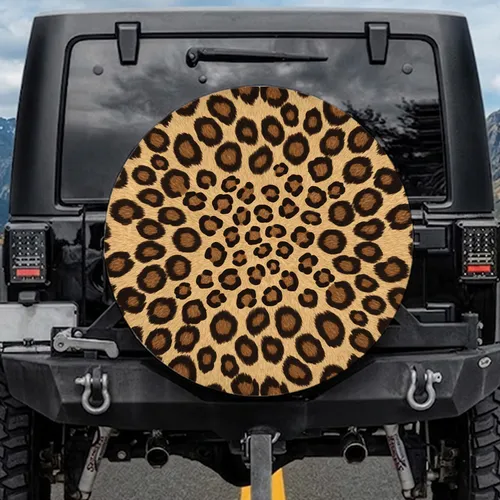 Realistic Leopard Spots Rosettes - Luxury Decor Gift for Wildlife Lovers Spare Tire Cover
