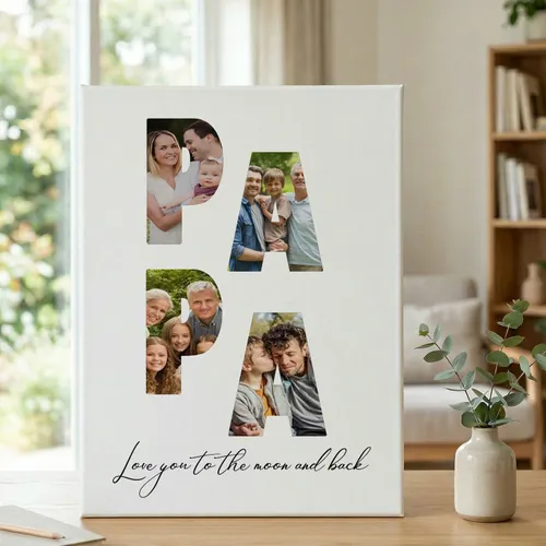 Personalized Papa Photo Collage Gift Papa Photo Collage Dad Photo Print Gift For Dad Papa Present Birthday Present for Pops Gift for Papa