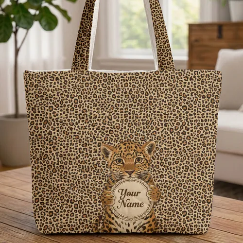 Elegant Leopard Cub Wildlife - Everyday Carry Gift for Wildlife Lovers Quilted Tote Bag