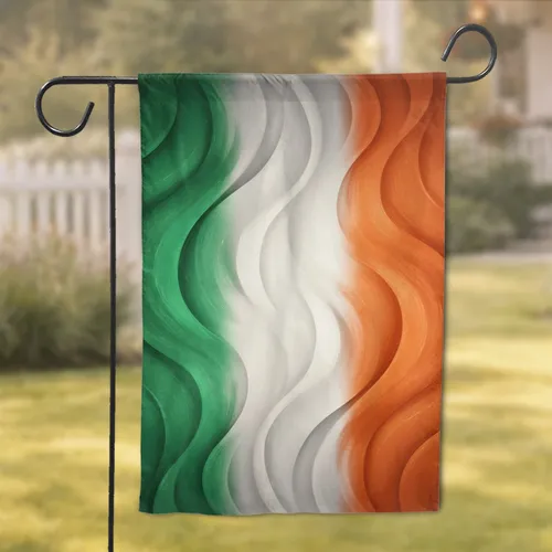 Irish Tricolor Green White Orange - Home Decor Gift for Irish Heritage Lovers Garden Flag