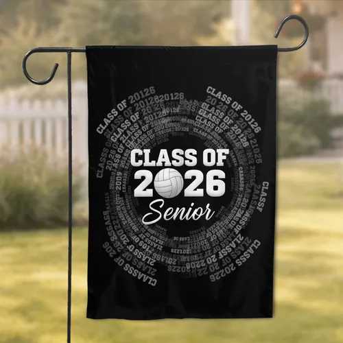 Volleyball Senior Class of 2026 - High School College Graduation Gift for Student Garden Flag