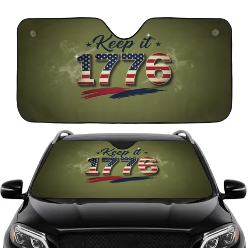 Patriotic Keep it 1776 American Flag - Car Interior Upgrade Car Sunshade