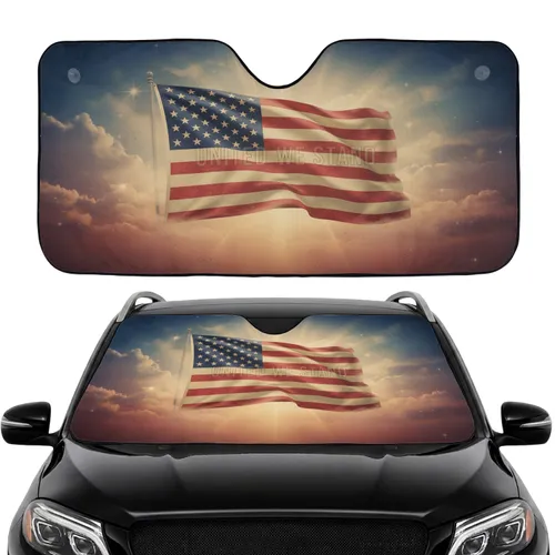 Majestic American Flag Sky - Independence Day Car Interior Upgrade for Veterans Car Sunshade