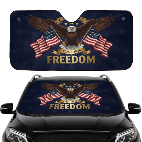 Bald Eagle American Flag 1776-2026 - USA 250th Anniversary Car Interior Upgrade Car Sunshade