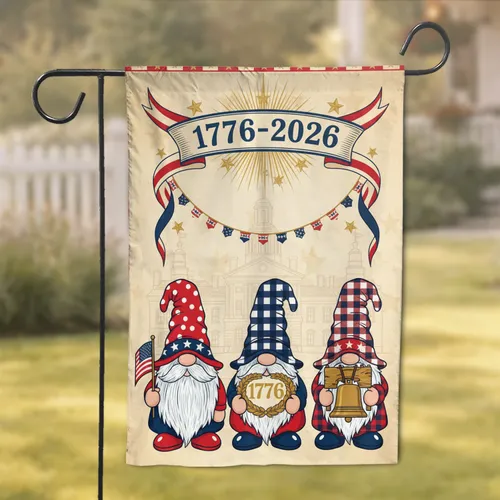 Patriotic Americana Figures - USA 250th Anniversary Home Decor for History Enthusiasts Garden Flag