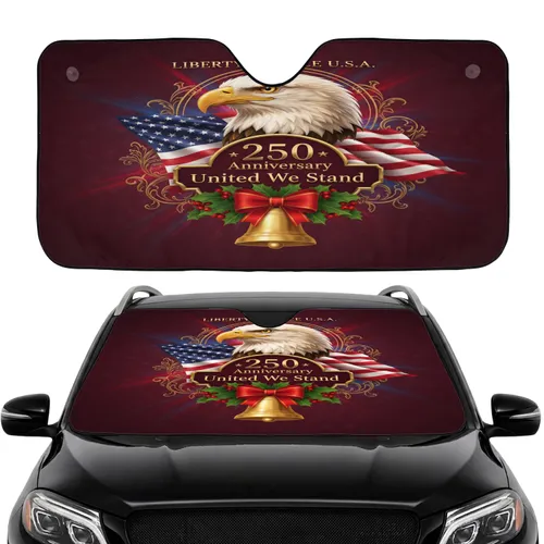 Bald Eagle American Flag Liberty Peace USA 250th Anniversary - Car Interior Upgrade Car Sunshade