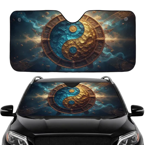 Yin Yang Cosmic Eye Ancient Nebula - Car Interior Upgrade Car Sunshade