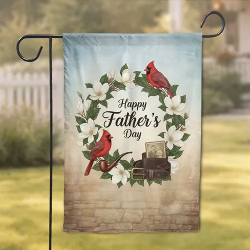 Cardinals Magnolia Pipe Belt Wallet Father's Day Gift for Dad Garden Flag