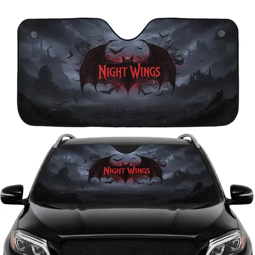 Night Wings Bat Wings Spectral Bats Moonlit Ruins - Car Interior Upgrade Car Sunshade