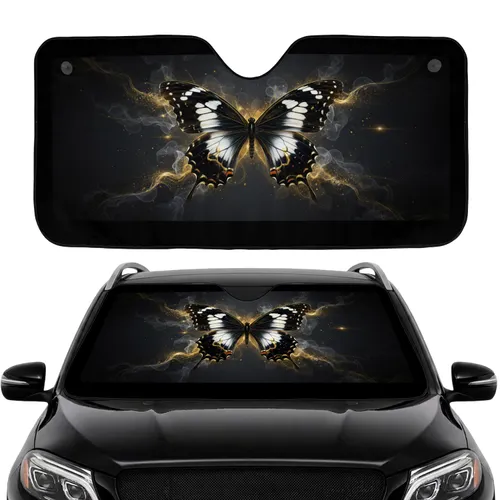 Butterfly Wing Golden Trails Mist Flares - Auto Interior Upgrade Car Sunshade